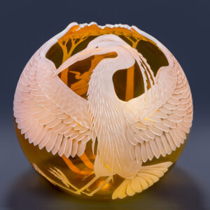 Great Blue Heron - Gold