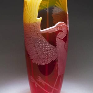 Heron Rising Vase