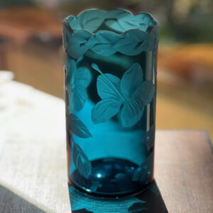 Hibiscus Teal Vase
