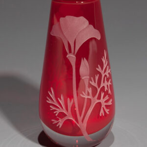 Poppy Red Vase