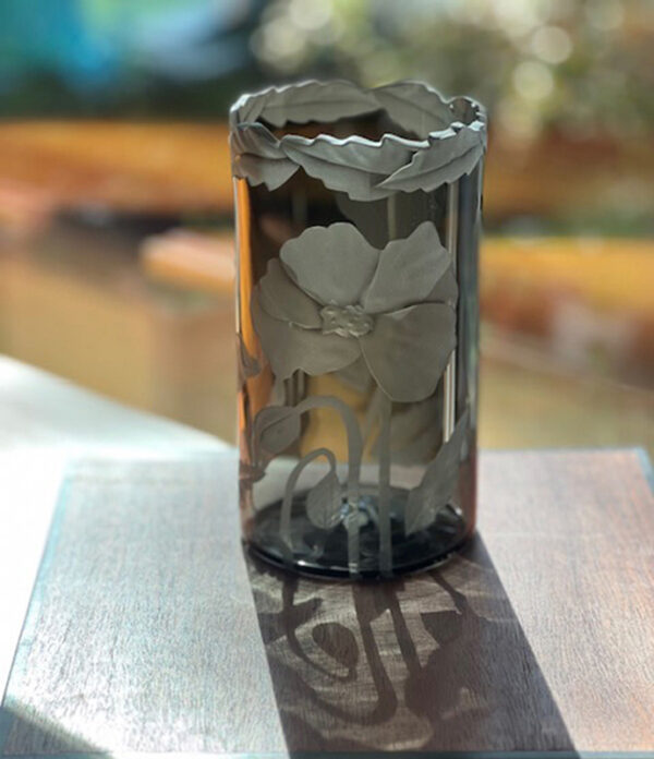 Poppy Smoky Vase