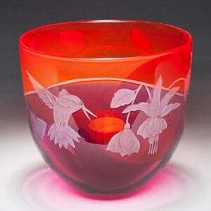 Hummingbird and Fuchsia Bowl