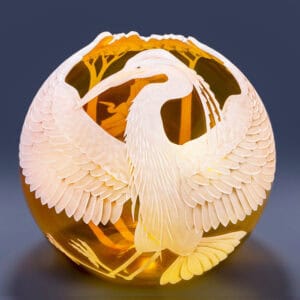 Great Blue Heron Topaz Bowl