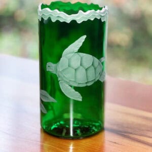Sea Turtle Green Bud Vase
